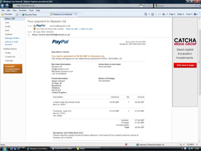 Buying Online from Skyware Press