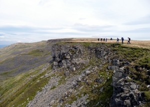 Walkers above Hangingstone Scar, Mallerstang